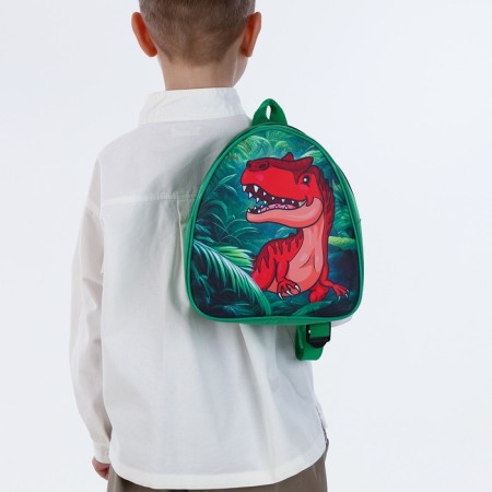 Children's backpack on the zipper "chosen", the color is green-8