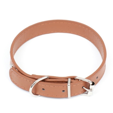 Cleaned -leather riveted collar, 46 x 1.9 cm, mix of flowers-1