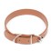 Cleaned -leather riveted collar, 46 x 1.9 cm, mix of flowers