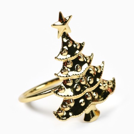 Набор салфеток с декорат. кольцами Этель Сhristmas tree 46х46 см - 2 шт, 100% лён-9