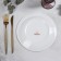 Porcelain dessert plate Tiffany, D = 22.2 cm, white color