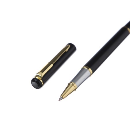Gift Roller pen, in the leatherette case, the case is black, gold, silver-3