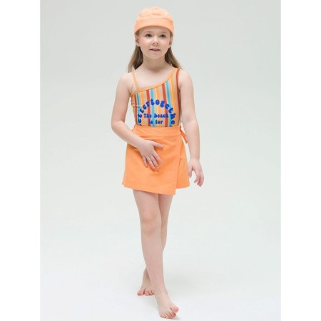 Bathing shorts for girls, height 98 cm, peach color-5