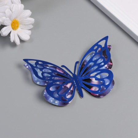 Stick paper, plastic "Butterflies, colored spots" Blue set 12 pcs 12 cm, 10 cm 8 cm-1