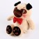 Soft toy "Bonya", butterfly tie