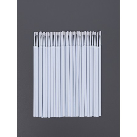 Micro -shoes for increasing and laminating eyelashes, set - 50 pcs, 9.5 cm, white color-1