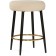 Barrier stool Plato Metal/Builder fabric, black/white 43x43x65 cm
