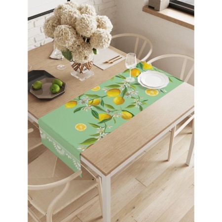 The path on the table "Branch of Lemons", Oxford, size 40x145 cm