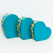 Set of boxes 3 in 1 heart l: 30.5x27.5x13.5 m: 27.5x24x11.5 s: 24.5x21x10 cm