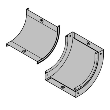 CS 90 DKC 38202 cover, Vertical internal angle 90 °, base 100 mm