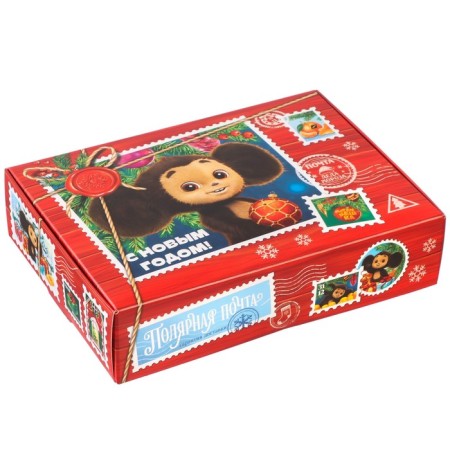 Gift box "Happy New Year!", Cheburashka Parcona, 21x15x5 cm-2