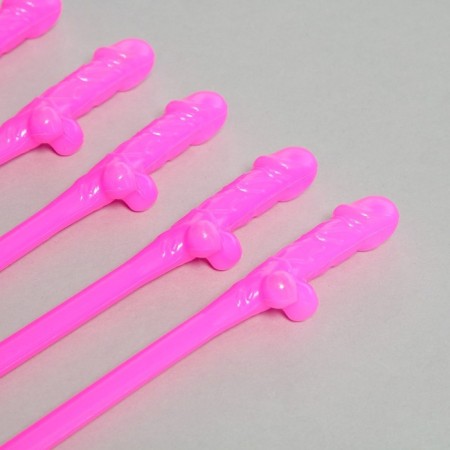 Tubes on a bacheloretterator, plastic, pink, 6 pcs-3