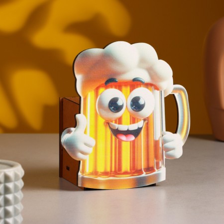 Kashpo wooden "Beer mug" small (15.5*9*17) oak