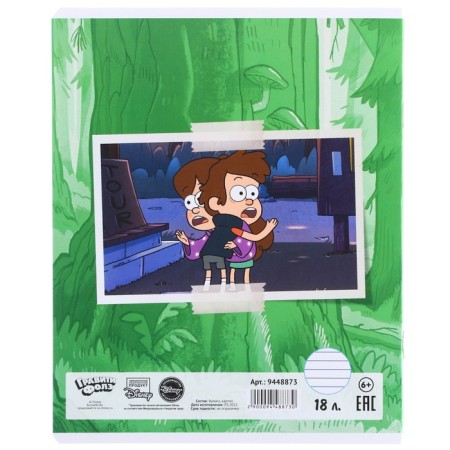 Notebook in a line of 18 sheets, 5 types of mix, cover coated cardboard, gravity farz-7