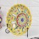 Rishtan ceramics "Flowers", 23 cm, yellow fruit