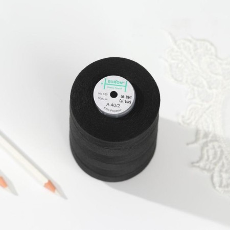 Threads 40/2, No. 120, 5000 m, black color No. 1325-2