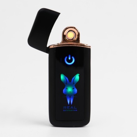 Electronic lighter "Real Gentleman", spiral, 7.3 x 3 cm, from USB, black