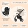 Stroller walking children's maxima (indigo), removable bumper, beige color