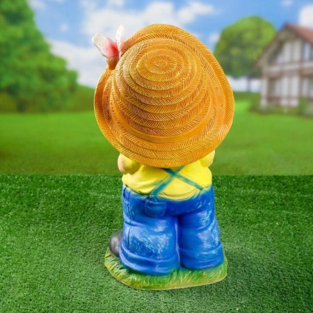Garden figure "Boy with flowers" 20x25x46cm-2
