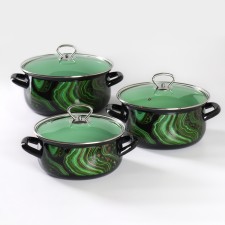 Talisman pan set, 3 subjects: 2 l, 3 l, 4 l, glass covers, induction