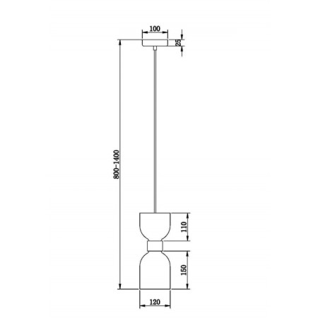 Suspended lamp Freya Fr5203PL-01CH1 Savia, 120x120x800 mm, E27, 1x60W, chromium color-6