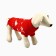 Clothing for dogs. Knitted sweater with "New Year" ornament, red, size S