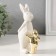 Souvenir Ceramics "Hare in the overalls with a gold bunny" 7.5x4.5x13.8 cm