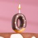 Candle in the cake "Chocolate icing", number "0", 3.8 cm