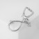 Brooch "Stethoscope", white color in silver