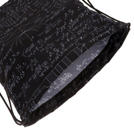 A bag for shoes 440 x 365 mm, Erich Krause, density 300D, with a reflective strip, Algebra, black-3