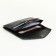 Women's wallet on the button, black color