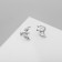 Earrings "Kuffa" bat, silver color