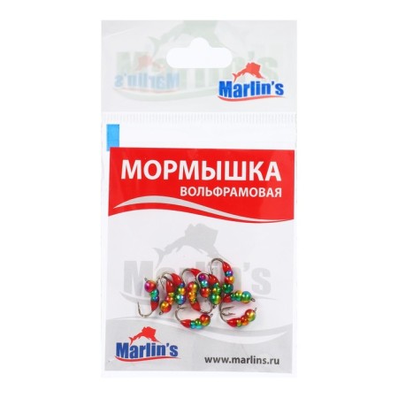 Mormyshka Wolfram Marlin’s Murash No. 2, 3.5 mm, 0.65 g, color gasoline, 10 pcs-1