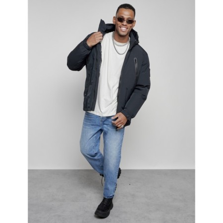 Male jacket, size 58, dark blue color-15