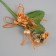 A set of decorative bouquets (12 pcs) "Rose" with brilliance, 5x9 cm, beige