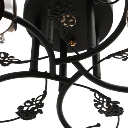 Chandelier 10101/5 5x60W E27, black/amber, 56x56x28 cm-3