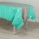 The tablecloth "Squares", 137 × 183 cm., Green color