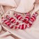 Christmas tree decoration "Striped sweets" (set 6 pcs) 3.5x10.5 cm, red-white