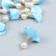 Decor for creativity Textile "Flower with a pearl. Heavenly" set 10 pcs 2.5 cm