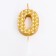Candle in the cake on the skewer "honeycomb", the number is 0, 7 cm, gold