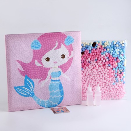 Application with pompom "Mermaid" Size - 30 × 30 cm, glue 30 ml