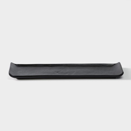 Porcelain dish for feeding Magistro Pietra Lunare, 30 × 10 cm, black color-2