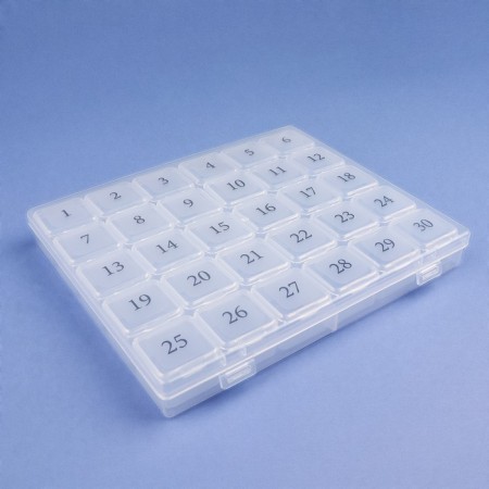 Airman - an organizer for a month, 21.3 × 17.5 × 2.7 cm, 30 sections, color transparent color-2