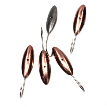 The mormyshka is soldered Yaman Ovsinka, weight 1.63 g, copper, packaging 5 pcs.