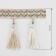 Braid with beads, 12 cm, 5 ± 0.5 m, white/beige color