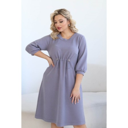 Female dress, size 58, gray color-6
