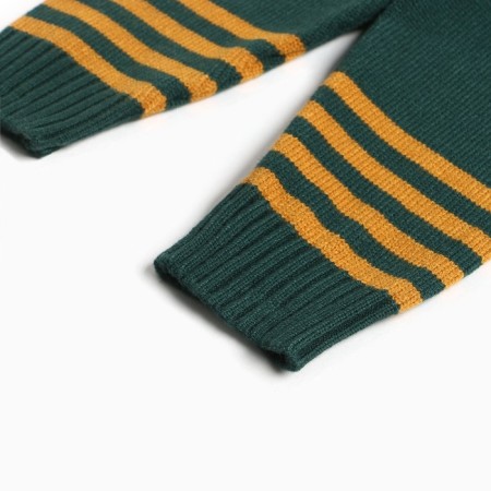 Knitted kit for children (jumper, trousers), green color, height 86-5