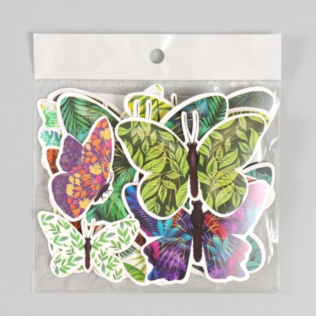Butterflies cardboard "leaves" set 12 pcs h = 4-10 cm-6