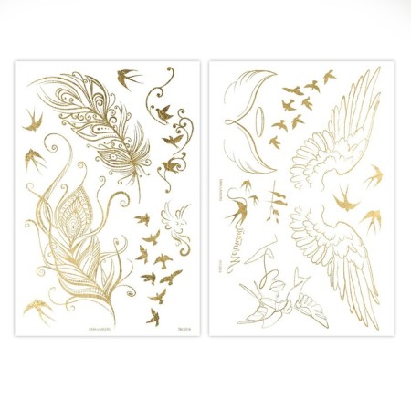 Set of Golden Tattoos, 2 sheets in a set-1