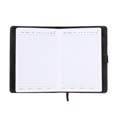 The diary is low, PVC cover, A5 format, 140 sheets in a cage, with a code lock, mix-5
